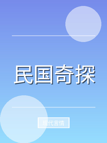 民国奇探小说封面